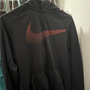 Nike Black Jacket with Orange Swoosh